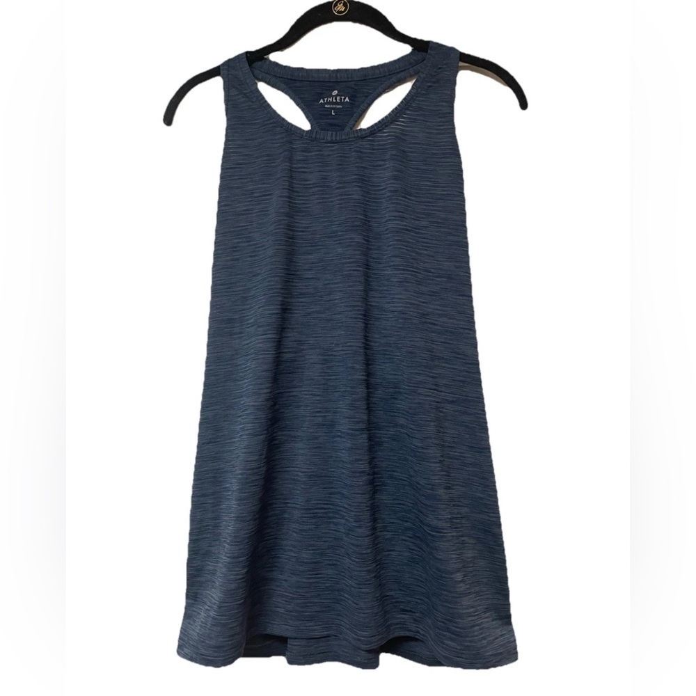 NWOT Athleta Performance Racerback Tank Blue Size L yoga, running,